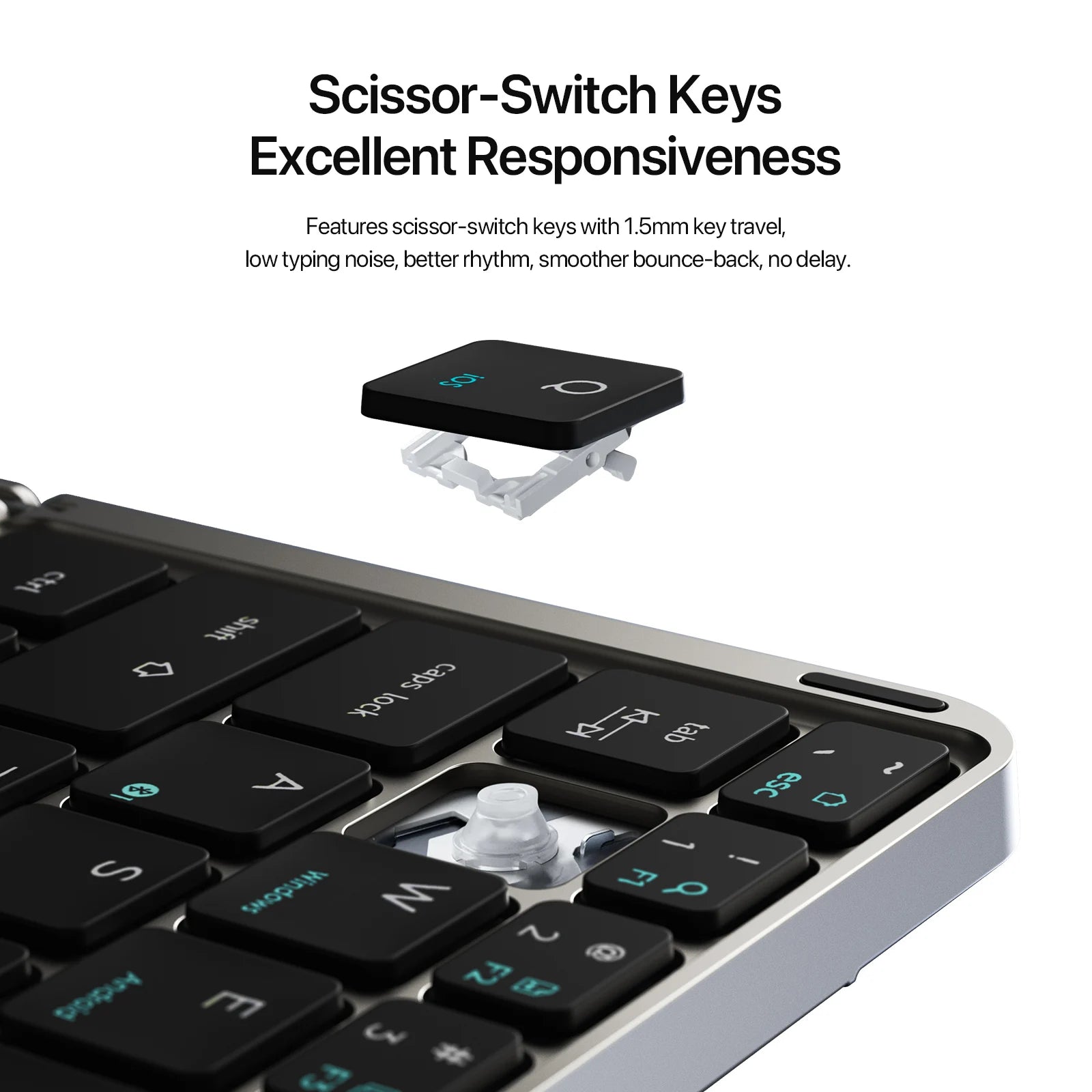 Compact Foldable Bluetooth Touchpad Keyboard